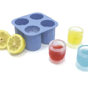 Actieprijs Ijsblokjesvorm Shotglazen - 4 Vakken - Siliconen Mal - 122x122x(H)60mm