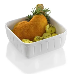 Ovenschaal - Vierkant - Rustika - 165x165x70 mm - Wit - Porselein Weekendaanbieding