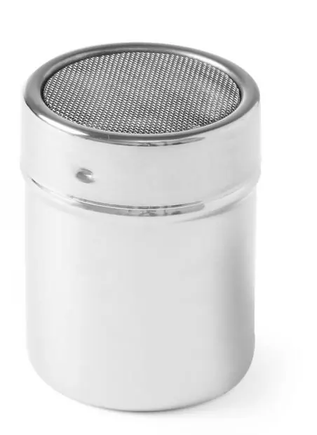 Beperkt Aanbod Strooibus RVS met Gaas - Poederstrooier - Ø55x(H)75mm