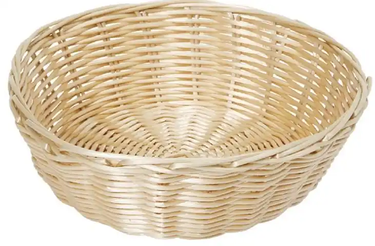 Broodmandje rond poly rotan - 200x(h)65 mm Beperkte Voorraad