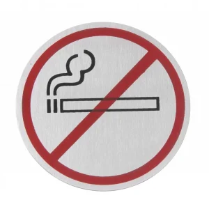 Bestseller Deurschild rvs Niet Roken - zwart/rood 75 mm