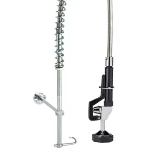 Superprijs Voorspoeldouche Encore - Dubbelgats - INOX - 11 Liter/Minuut - (H)890mm