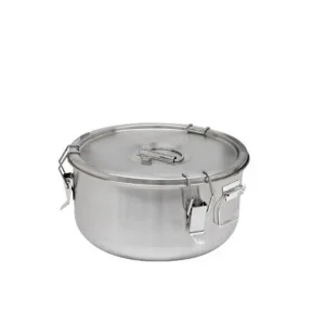 Thermosteel Soepcontainer - 5 liter - Zijdelingse handvatten - Dubbelwandig RVS AISI 304 - Stapelbaar - Ø 30cm x (h)17cm Lage Prijs