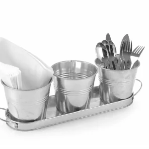 3 Emmers Met Dienblad - 365x130x(H)125mm Beste Prijs