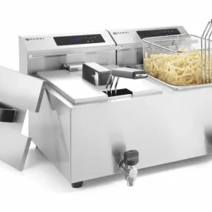 Digitale Friteuse - Mastercook 2x 8 Liter - Met Aftapkraan - 2x 3,5 kW - 605x515x(H)345mm Koop Vandaag