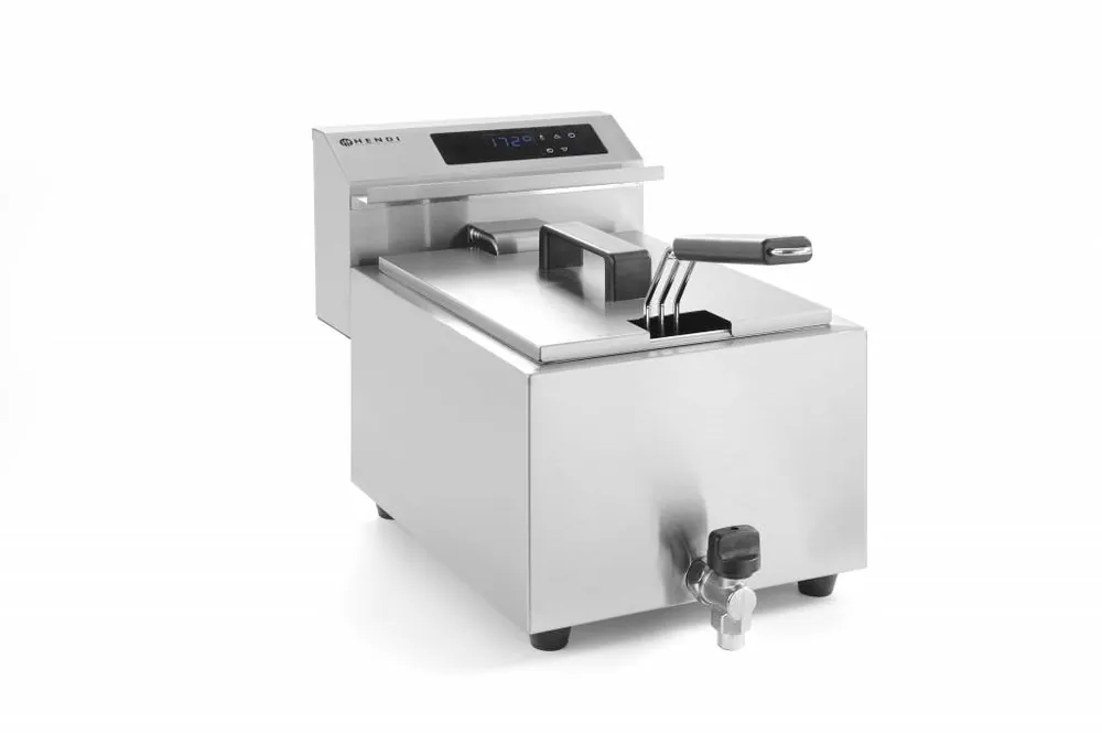 Digitale Friteuse - Mastercook 8 Liter - Met Aftapkraan - 3,5 kW - 300x515x(H)345mm Hoge Kwaliteit
