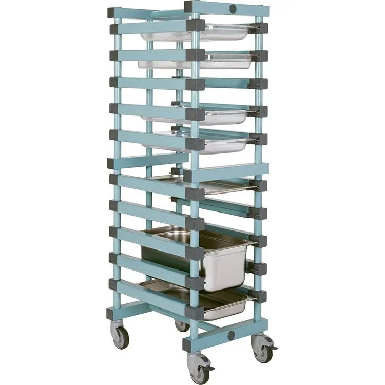 Must-Have REA Regaalwagen - 10x 1/1 GN - Kunststof Wielen - 470x610x(H)1600mm