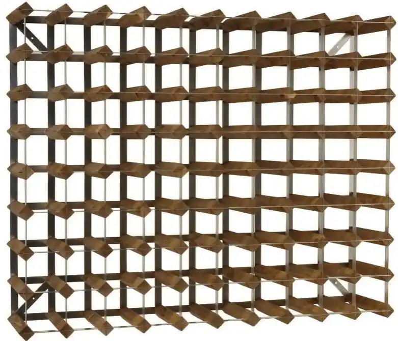 Nu Kopen Wijnrek - Hout en metaal - Voor 90 flessen