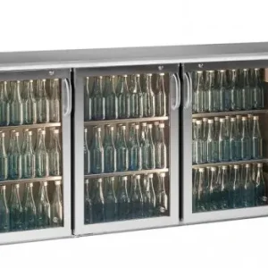 Nu Kopen Flessenkoeling 3-Deurs - Chroom - Gamko E3/222GMUCS - 531 Flessen 33cl. - 537L - ECO-Line - 1988x492x840/860-880mm