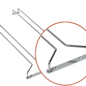 Betaalbaar Glazenrek chroom - 410x110mm - 2 stuks