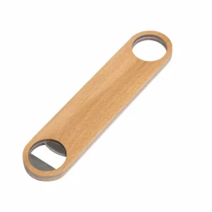 Merkproduct Flesopener - Hout en Roestvrijstaal