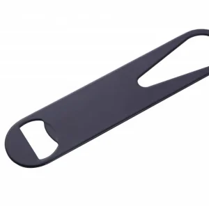 Beperkte Voorraad Flesopener met Pourer Remover - Met V-Blade - Staal met zwarte coating