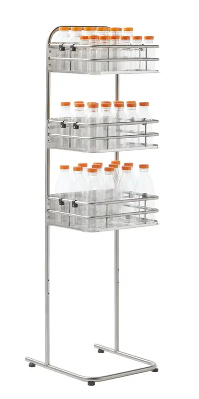 Flessenrek RVS - voor Zumoval Flessen - 400x1700(h)mm Snelle Levering