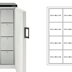 Gemeenschappelijke Koelkast - Verdeeld in gekoelde Lades - 750x730x(H)1640mm - Beschikbaar in 2 Maten Alleen Vandaag
