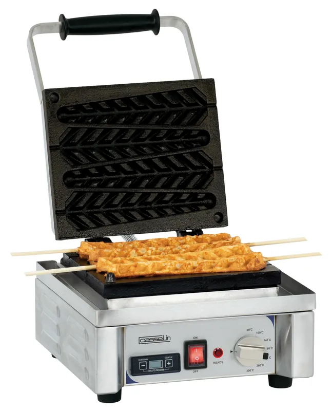 Laatste Kans Lolly Wafelijzer - Wafels op Stok - 4 Stuks - 1600W - 296x415x(H)290mm