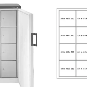 Gemeenschappelijke Koelkast - Verdeeld in gekoelde Kluizen - Beschikbaar in 4 Maten Snelle Levering
