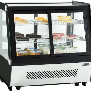 Lage Prijs Opzetkoelvitrine Tafelmodel - Schuifdeuren aan Beide Kanten - 125 Liter - 710x568x(H)686mm
