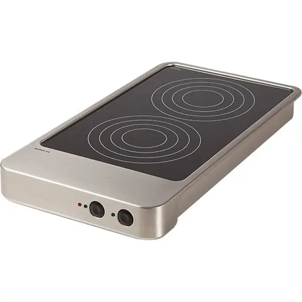 Varithek Inductiekookplaat - 3600W - 1/1GN 2 kookplaten - 325x642x180mm Finale Uitverkoop