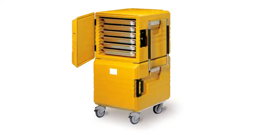 Merkproduct Thermoport Maxi K 2x6000K Onverwarmd 2x 104 Liter 8x GN 1/1 200mm 766x779x1280mm oranje