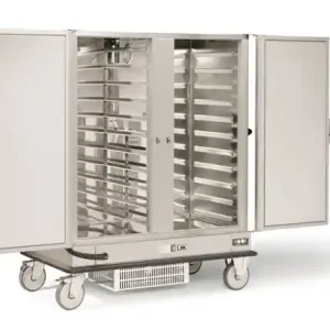 Dubbele Banketwagen 2 x 2/1 GN Gekoeld - 600W - 1487x843x(H)1755mm - Geschikt voor 2x 11 GN2/1 Roosters Aanbieding