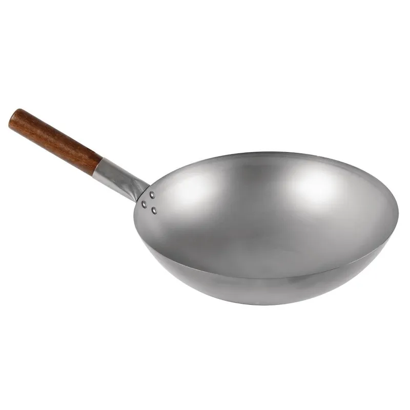 Beperkt Aanbod Wok met Ronde Bodem - Zacht Staal - Ø380mm