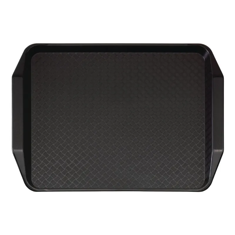 Polypropyleeen Fastfood Dienblad Met Handgrepen 430x300mm zwart Meest Verkocht