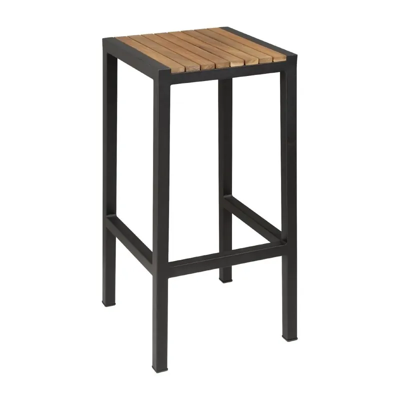 Acacia houten barstoel 350x350x(h)750mm - 2 Stuks Lage Prijs