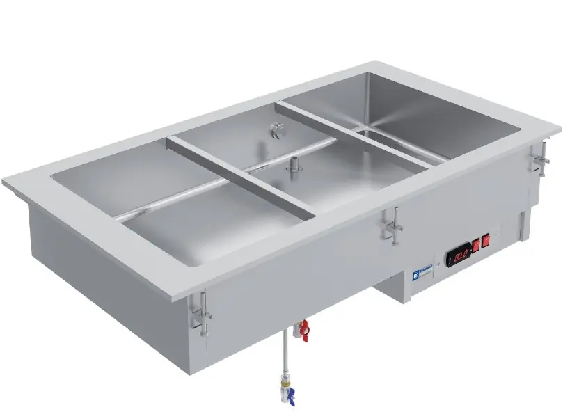 Drop in Bain Marie Element - 3x GN 1/1 - Elektronische Regelaar - 1115x610x(H)302mm Speciale Aanbieding
