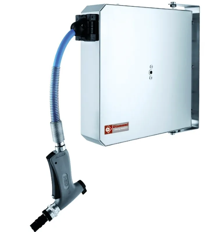 Koop Online Reinigingshaspel 6 Meter - Automatische Oproller - 80x380x(H)380mm