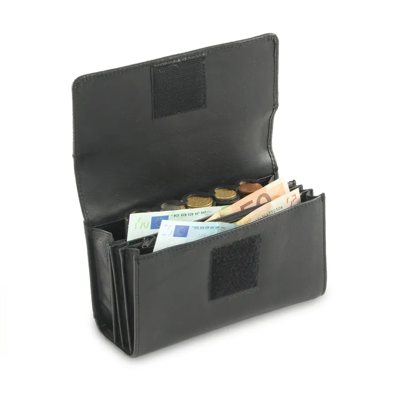 Laatste Kans Leren Horeca Portefeuille - 5 Tussenvakken - Met Nylon Tailleriem - 190x120x30mm