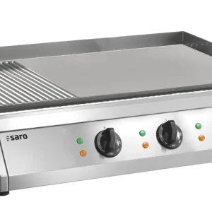 Bestseller SARO bakplaat geribbeld + glad, FRY TOP GH 760 R