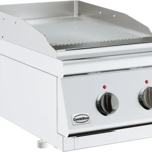 Base 700 Elektrische Bakplaat Geribd Tafelmodel - 3,6 kW - 400x700x(H)300mm Rechtstreeks Van De Fabrikant