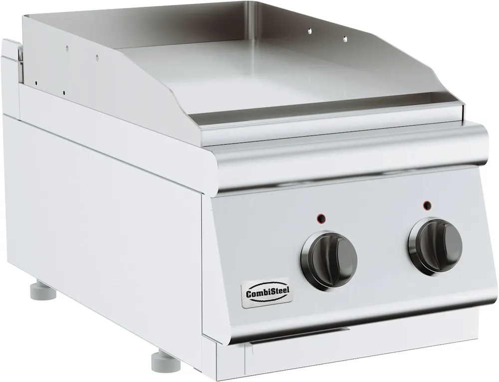 Beperkte Voorraad Base 700 Elektrische Bakplaat Verchroomd Glad Tafelmodel - 3,6 kW - 400x700x(H)300mm