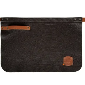Exclusieve Aanbieding Leren Schort Utah Choco Maat S