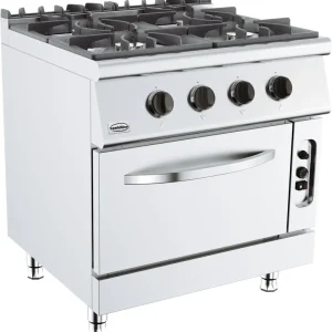 Gereduceerde Prijs Base 700 Gaskooktafel met Gasoven - 4x 6,5 kW - 800x700x(H)900mm