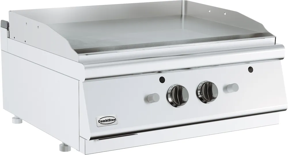 Laatste Versie Base 700 Gasbakplaat Verchroomd Glad Tafelmodel - 13 kW - 800x700x(H)300mm