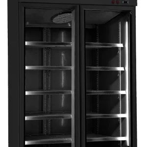 Bestseller Koelkast 2 Glazen Deuren - Zwart Model - 1000 Liter - 1253x710x(H)2092mm