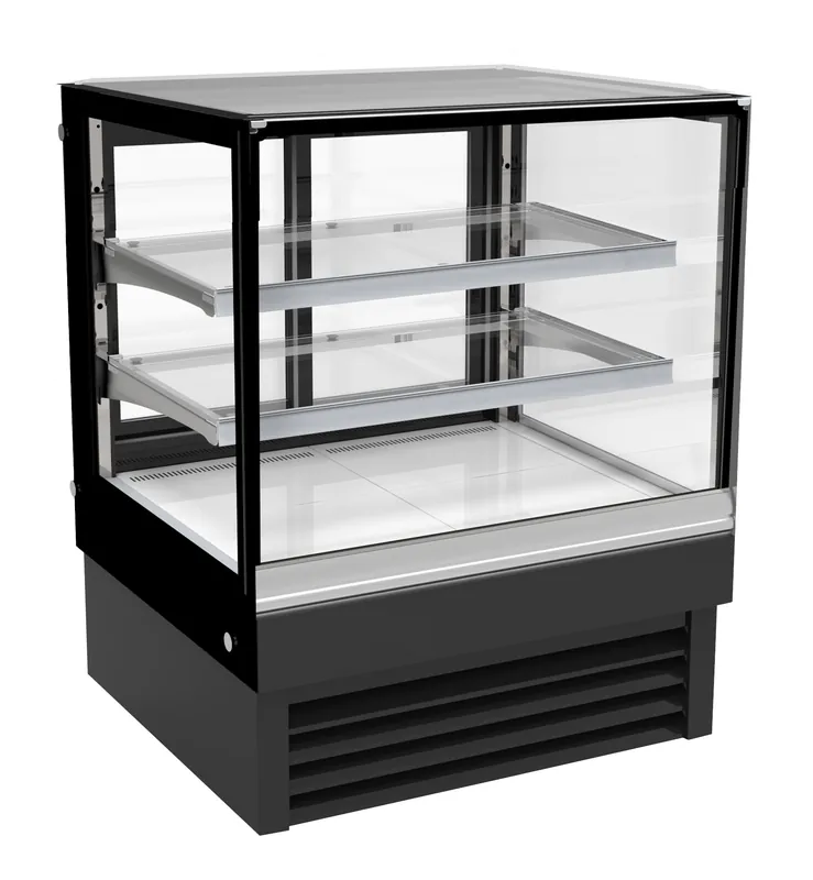Direct Beschikbaar Koelvitrine Recht - Zwart Model - 190 Liter - 900x680x(H)1200mm