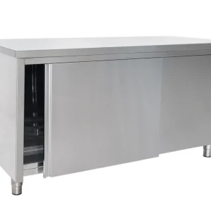 Beperkt Aanbod SARO RVS wandkast, schuifdeur - 600 mm D, 1400 mm