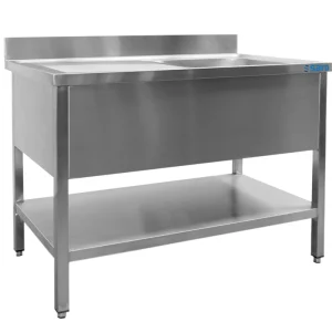 Lage Kosten SARO Spoeltafel, 1 wasbak, links - B 1000 x D 700 mm