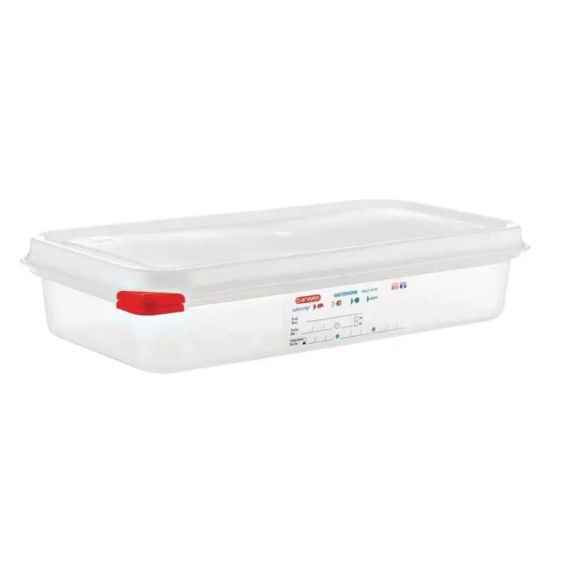 Voedselcontainer GN 1/3 - Araven - 2,5 ltr - 4 Stuks Beperkt Aanbod