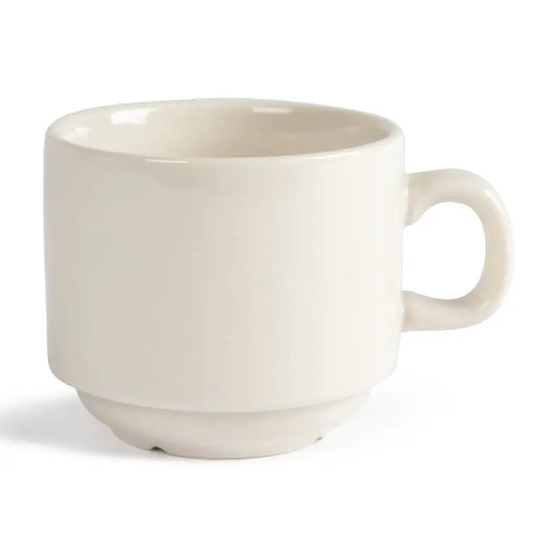 Ivory Koffiekop - Duurzaam Porselein - 210ml - 12 Stuks Gecertificeerd
