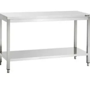 Favoriet RVS Werktafel + Lage Plank - Hoogte 850-900mm - 1100(L)x700(D)mm