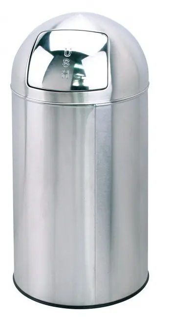 Afvalbak RVS met Push-deksel - 76cm hoog Finale Uitverkoop