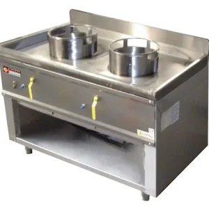 Koopje Gas Wok Fornuis 2 brander Open Onderstel - 23KW