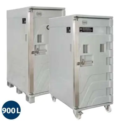 Geïsoleerde Container Serie Cargo - Met Wielen - 900 Liter - -30° tot +100°C - 800x1200x(h)1835mm Alleen Vandaag