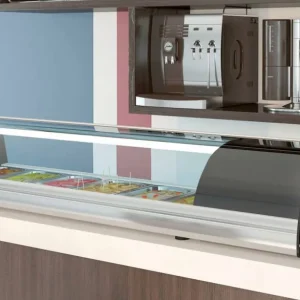 Premium Sushi Opzetvitrine RVS - BCS-6 - 140x41x(H)25,5cm