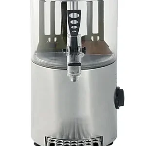 Chocolademelk Dispenser RVS - voor Warme Chocomel - met Aftapkraan + Lekbakje -3 Liter Tijdelijk Beschikbaar