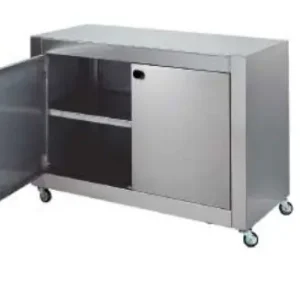Steunkabinet - Van roestvrij staal - op wielen - 1098x480xh790mm Laatste Kans