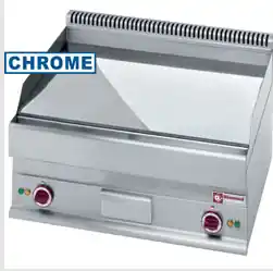 Elektrische braadplaat met vlakke plaat -Top-verchroomde - 700x650x(h)280/380mm Laatste Kans